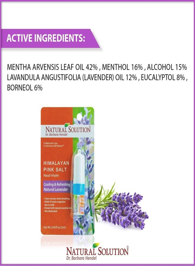 Natural Solution Himalayan Salt Inhaler, Help Clear Congestion, Boost Focus and Improve Breathing with Relaxing & Refreshing Lavender Aromatherapy, Pack of 3 - Image 4